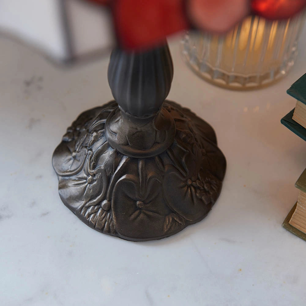 Lampada da tavolo Tiffany Botanica vetro floreale E14