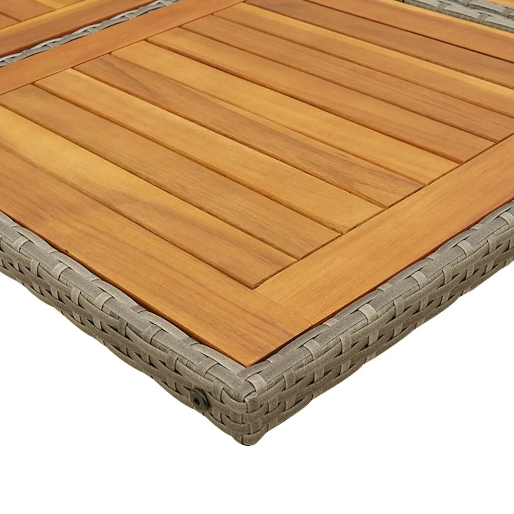 Set da Pranzo da Giardino 11pz con Cuscini in Polyrattan Grigio 3211214