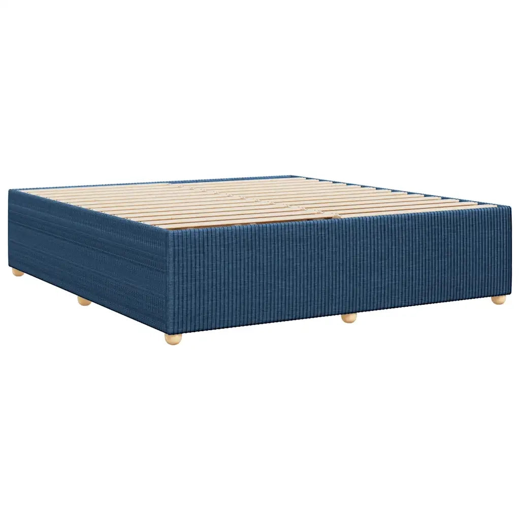 Giroletto senza Materasso Blu 200x200 cm in Tessuto