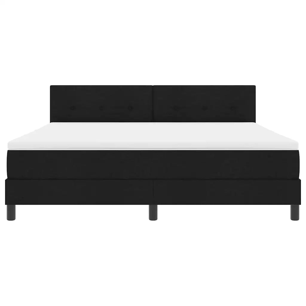 Letto a molle con materasso con led Nero 180 x 200 cm Tessuto 3342228