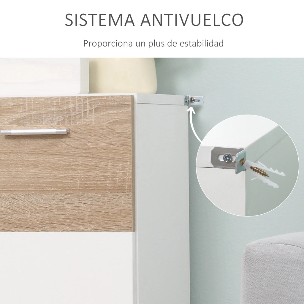 Armadio a due ante con ripiani regolabili ¨C Minimal ¨C Bianco 60x30x85