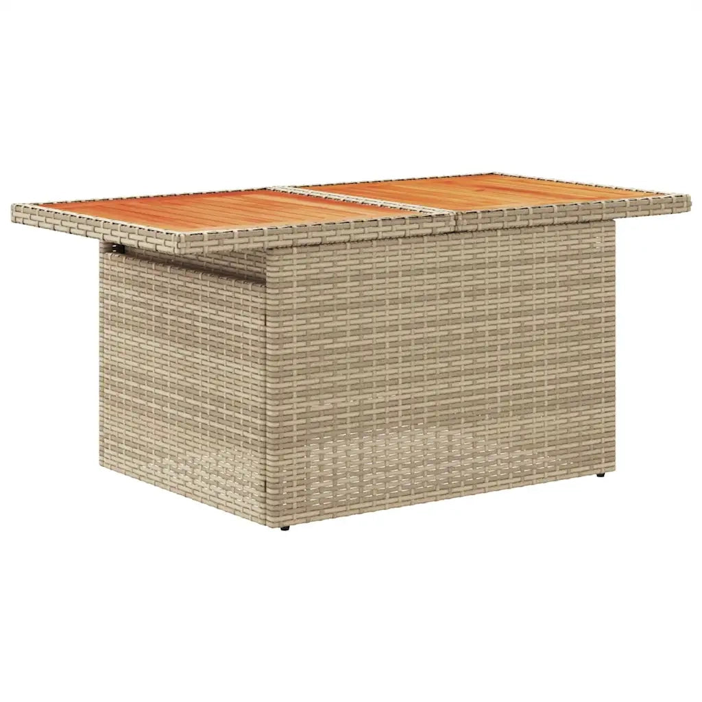 Set Divano da Giardino 8 pz con Cuscini Beige Polyrattan Acacia 3327516