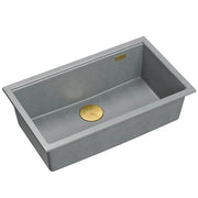 Lavello In Granito Logan 110 Grey Metallic Tappo rame spazzolato