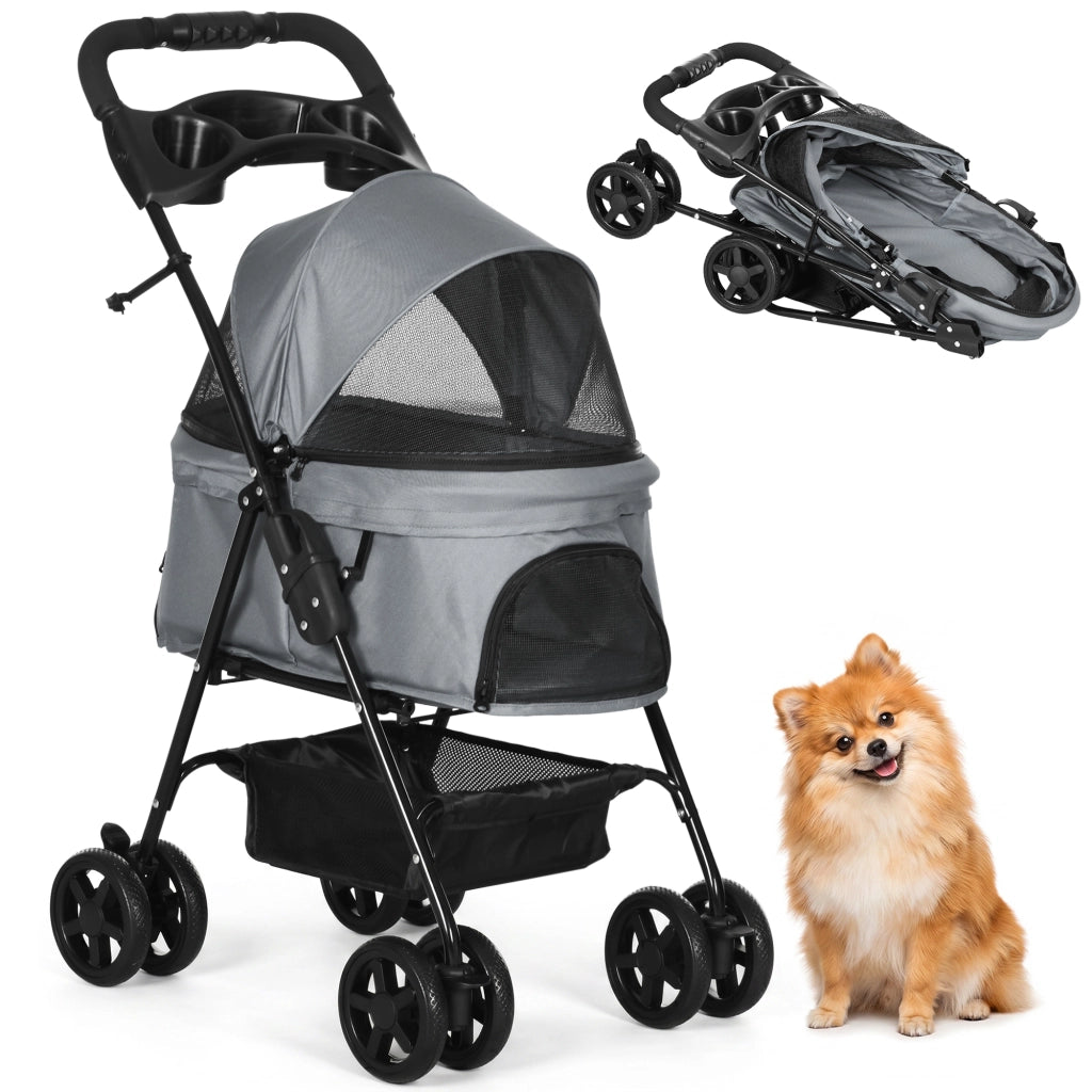 Carrello per Cani Pieghevole ¨C Minimal ¨C Grigio