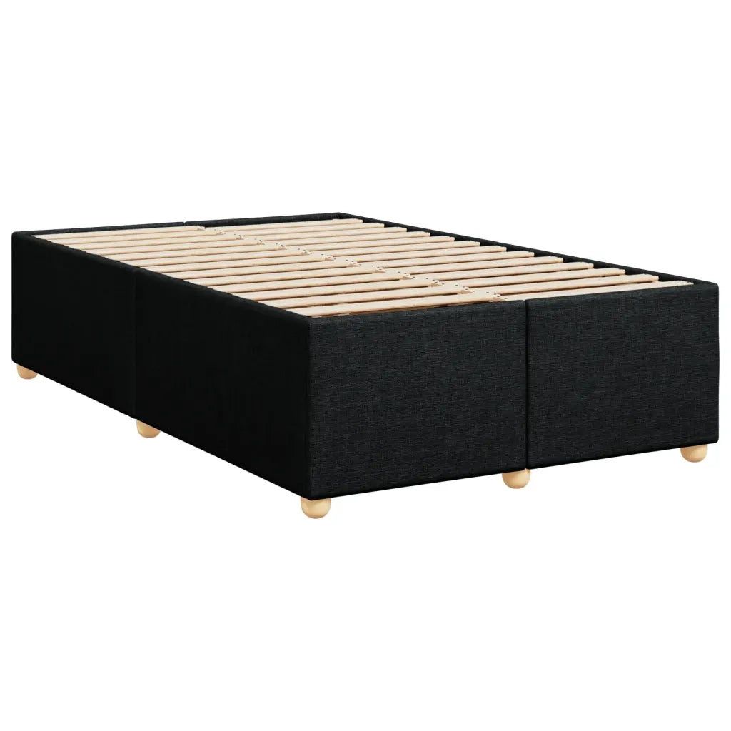 Giroletto a Molle con Materasso Nero 120x190 cm in Tessuto