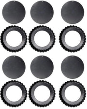 Set di 6 forme per torta con fondo rimovibile - Acciaio inossidabile - Anticarbonizzante - 8 cm di diametro esterno - Forme per torta miniatura