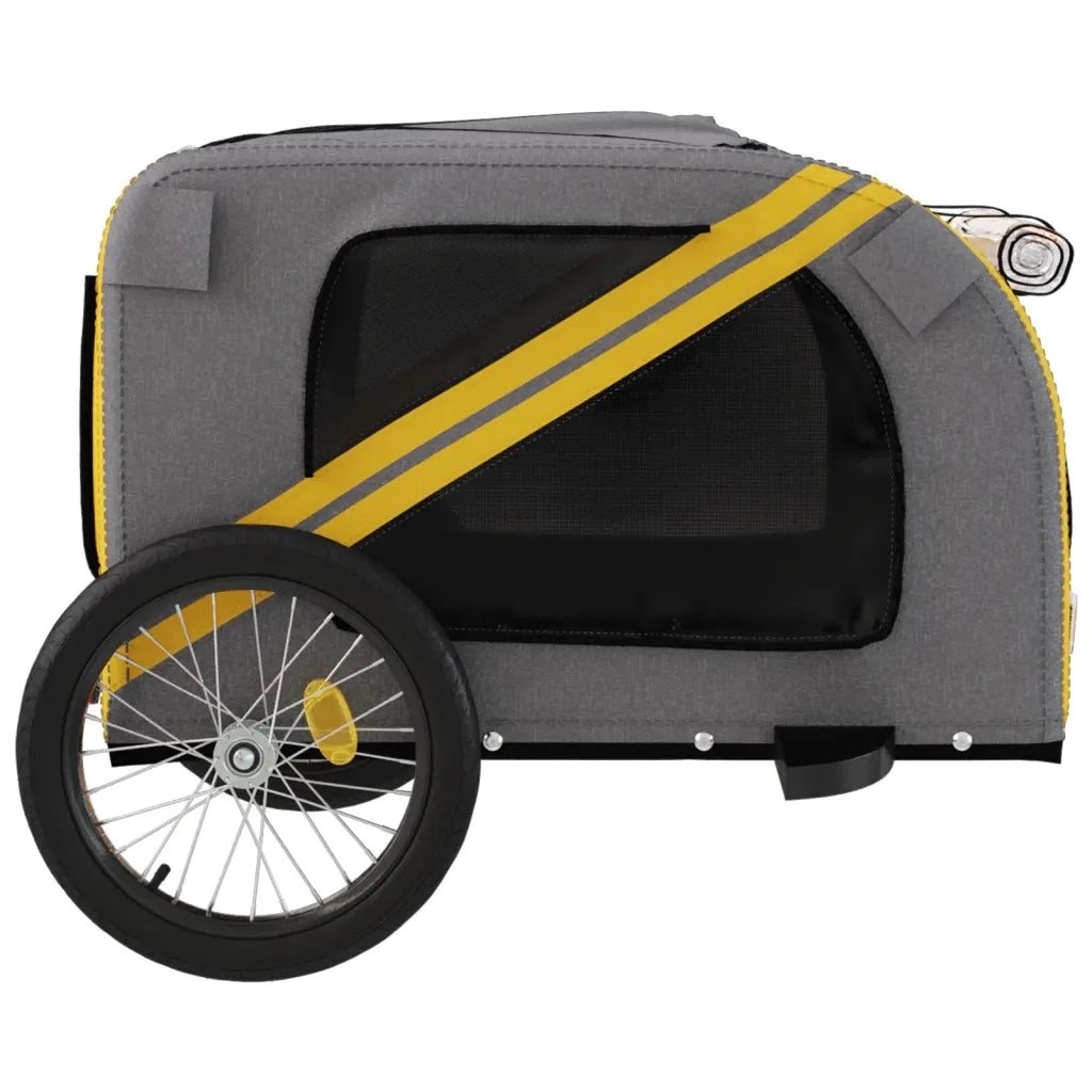 Rimorchio da Bici per Animali Giallo e Grigio Oxford e Ferro 93882