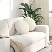 Cuscini per Seduta 2 pcs Crema Ø 40 x 13 cm Velluto 42014146