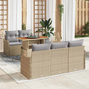 Set Divano da Giardino 6 pcs Beige Poly Rattan 3358135