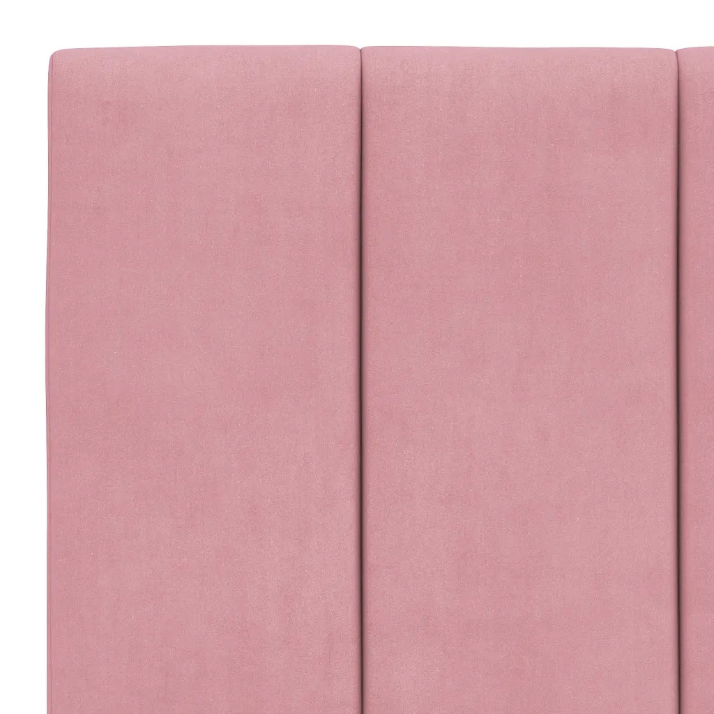 Letto con Materasso Hanko Rosa 100x200 cm in Velluto 3208585