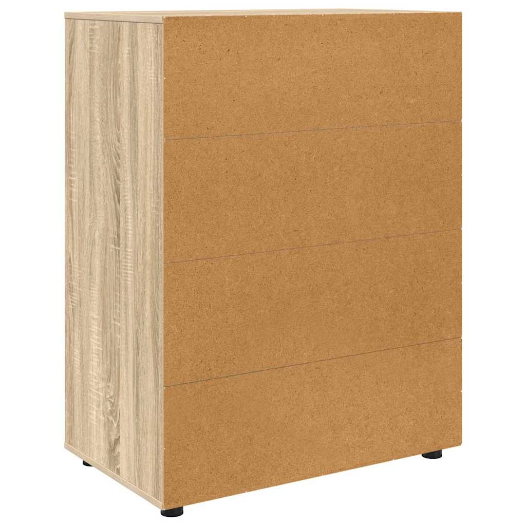 Set di 2 pratici e funzionali mobili contenitori 80 x 48 x 105 cm realizzati in legno ingegnerizzato di rovere Sonoma 02_0056178