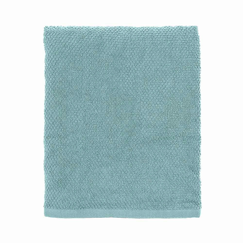 Asciugamani ospite per bagno 55x100 cm verde acqua in cotone 100%