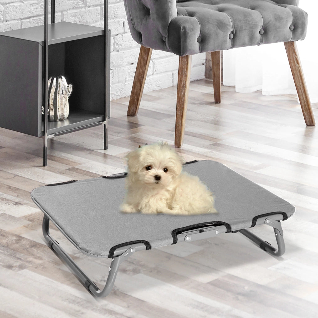 Letto per cani esterno pieghevole ¨C Minimal ¨C 59x46x15 cm grigio metallo