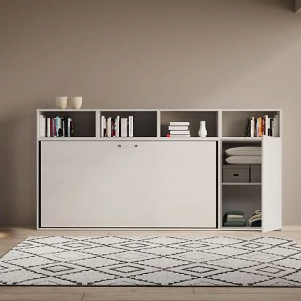 Letto singolo a scomparsa Kando comp.G bianco frassino