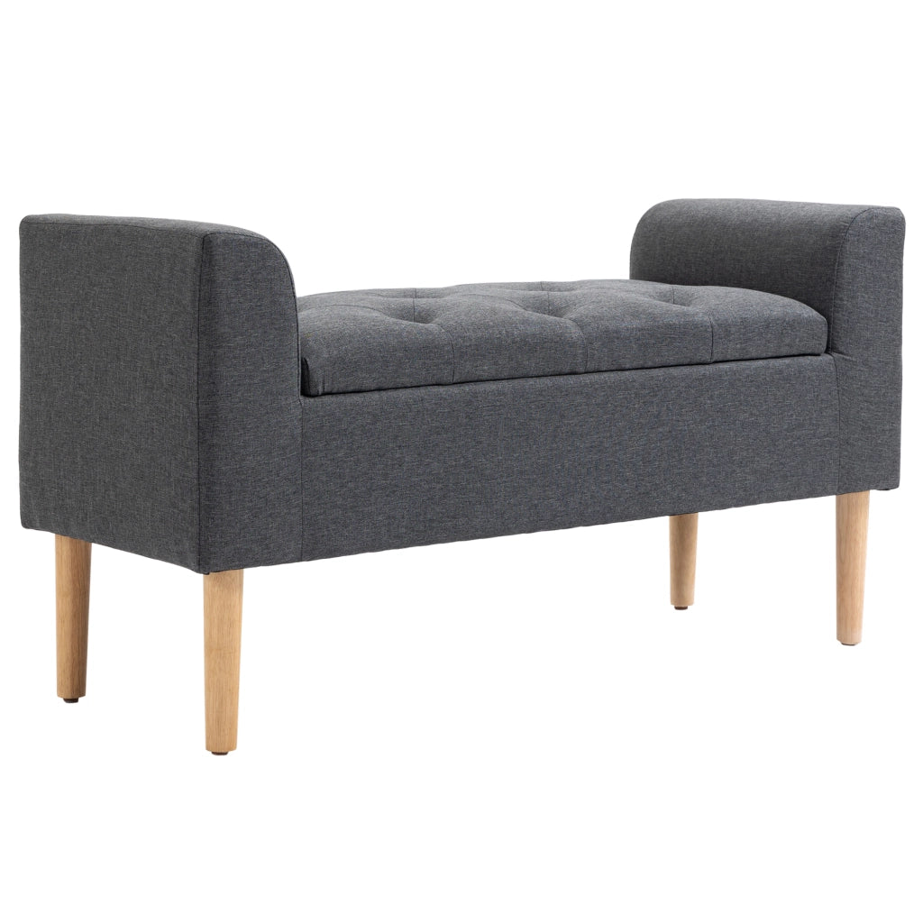 Divano imbottito con cassetti ¨C Minimal ¨C 116x44x58 cm grigio scuro