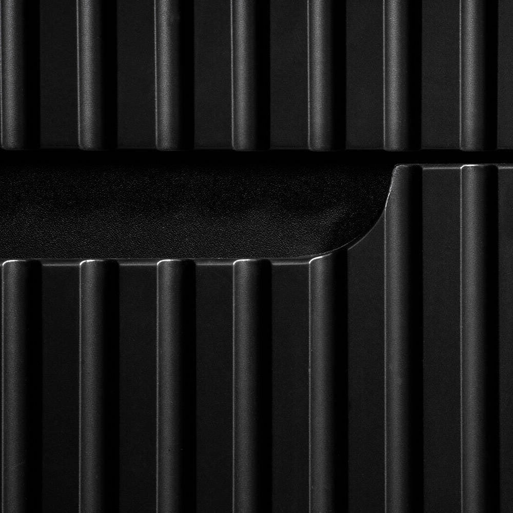 Mobile Sottolavabo da Parete NEWPORT con 2 Cassetti e Armadietto 100 x 60 x 40 cm - Nero / Effetto Rovere [en.casa]