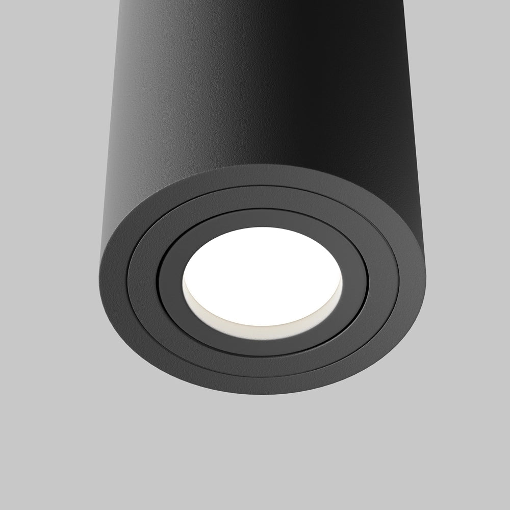Maytoni plafoniera Atom nera GU10 50W 1 luce alluminio