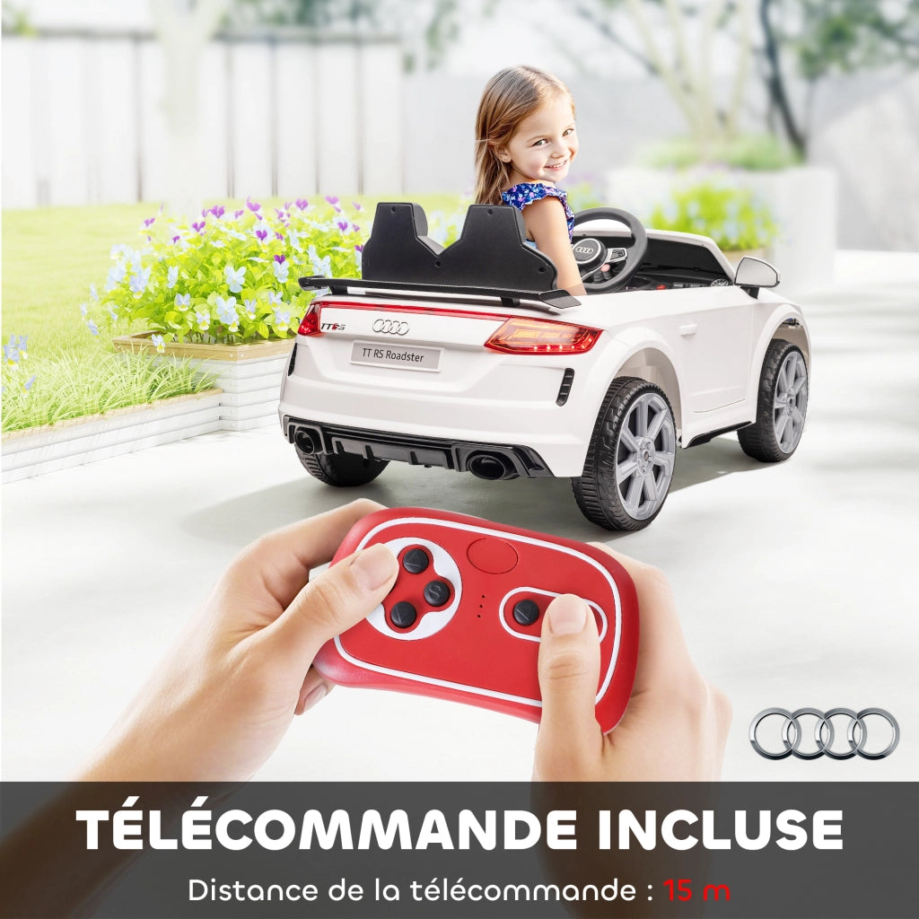 Auto elettrica per bambini Audi TT RS 12V ¨C Minimal ¨C Bianco