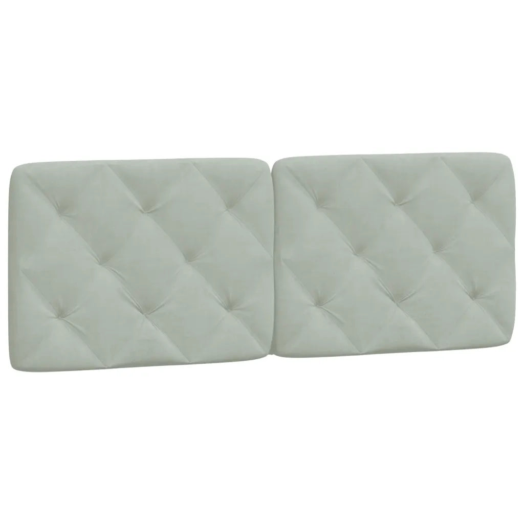 Letto con Materasso Grigio Chiaro 140x190 cm in Velluto