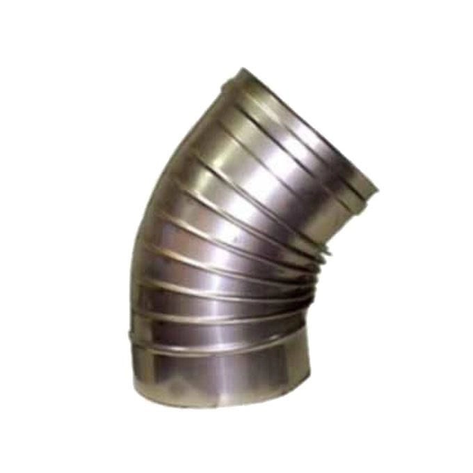 ALA  GOMITO INOX ALA 45 GRADI 20  ACCIAIO INOX AISI 316L FINITURA LUCIDA ANGOLO 45° MODELLO RIPIEGATO colore Acciaio