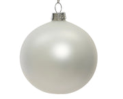 Box Da 6 Palline Di Natale Bianca Opaco Effetto Neve 6 Cm