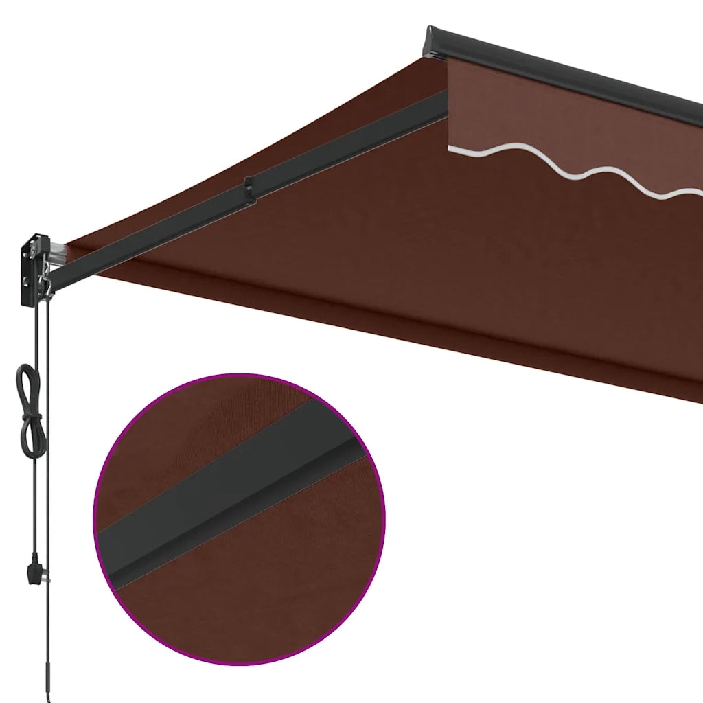 Tenda da Sole Retrattile Automatica Marrone 350x250 cm 3215714