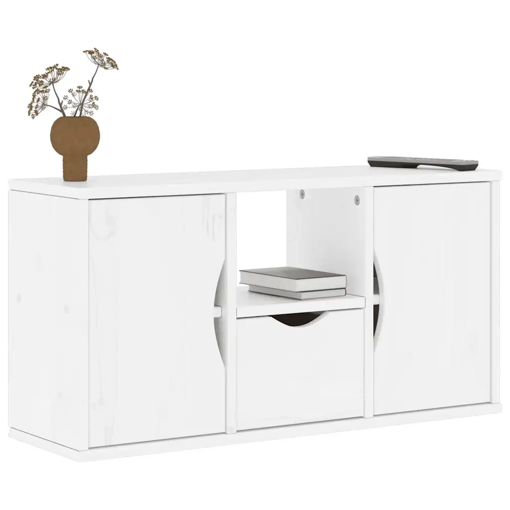 Mobile Porta TV con Cassetto-Mobile per TV-Credenza TV ODDA Bianco 79x24x40 cm