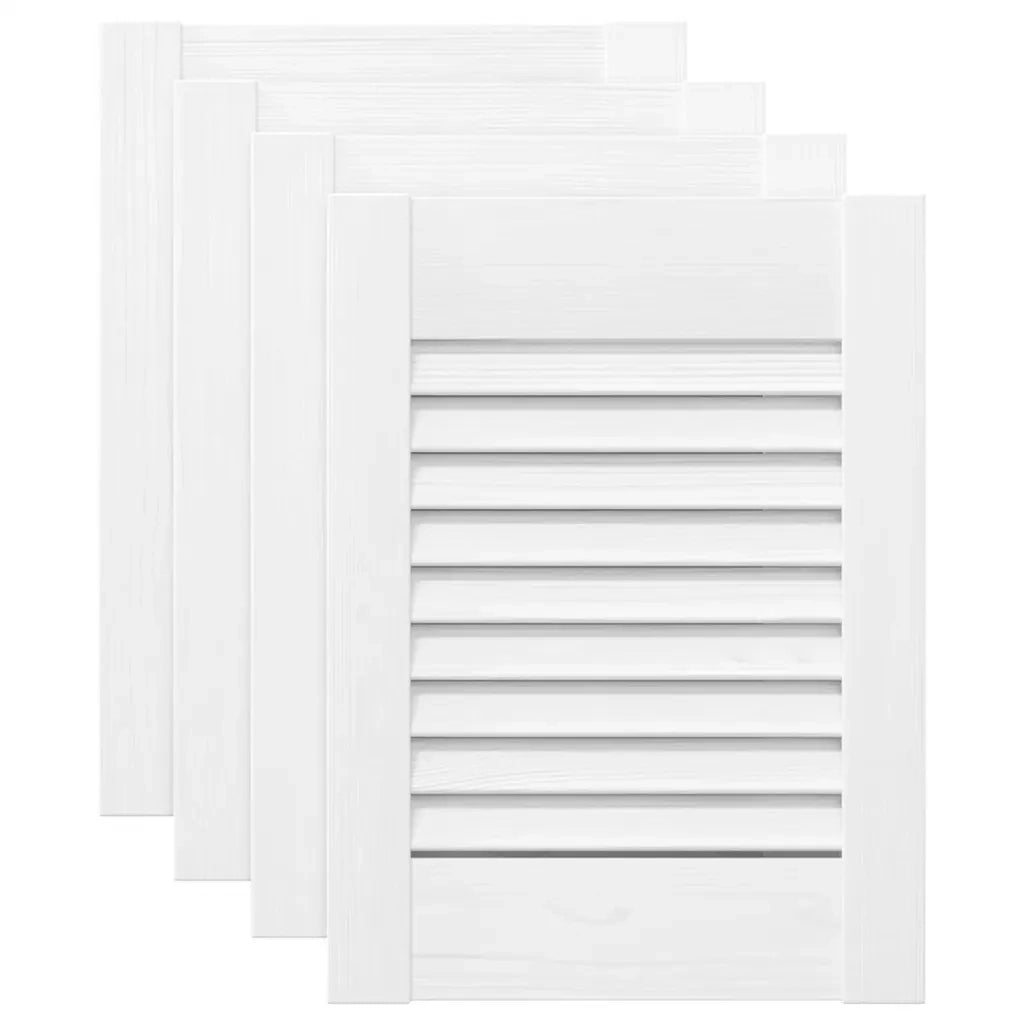 vidaXL Ante a Lamelle 4 pz Bianche 39,5x29,5 cm