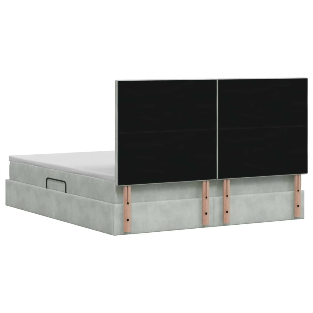 Letto con contenitore LED e materasso Grigio Chiaro 3460146