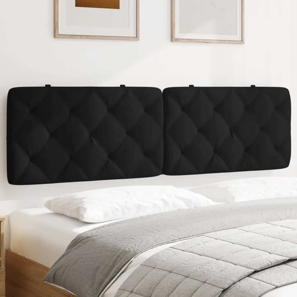 Cuscino Testiera-Cuscino per Testiera Nero 180 cm in Velluto