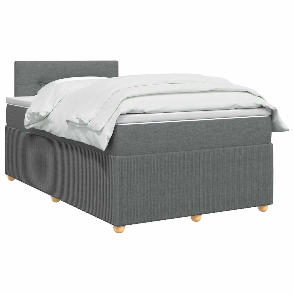 Letto box spring con materasso Grigio Scuro 120 x 200 cm 3452905