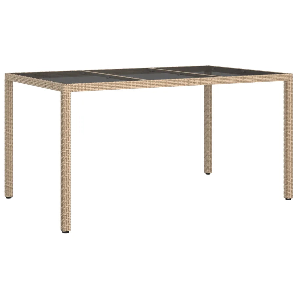Set da Pranzo da Giardino 5 pz con Cuscini Beige in Polyrattan 3187350