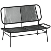 Divano 2 Posti in Rattan ¨C Minimal ¨C Nero
