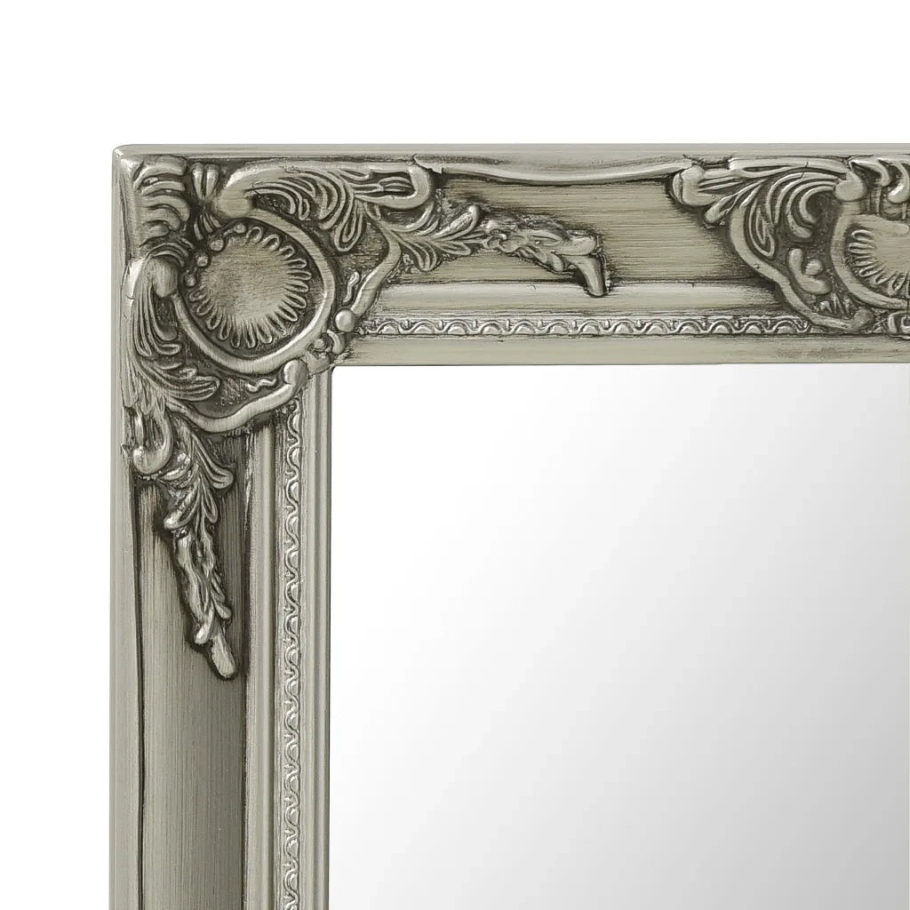 Specchio da Parete Stile Barocco 50x60 cm Argento 320318