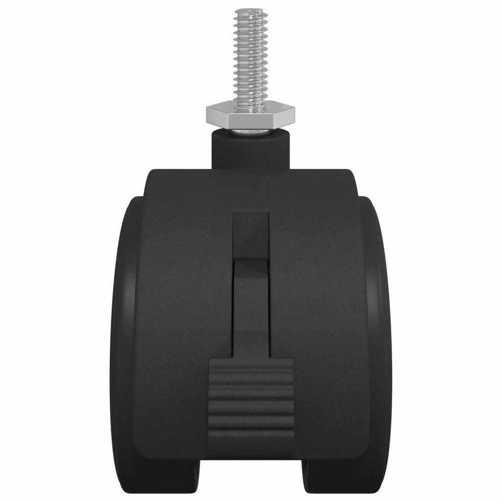 Ruota 2 pcs Nero e Argento 40,1 x 40,1 x 37,8 mm Ferro e PP 864774