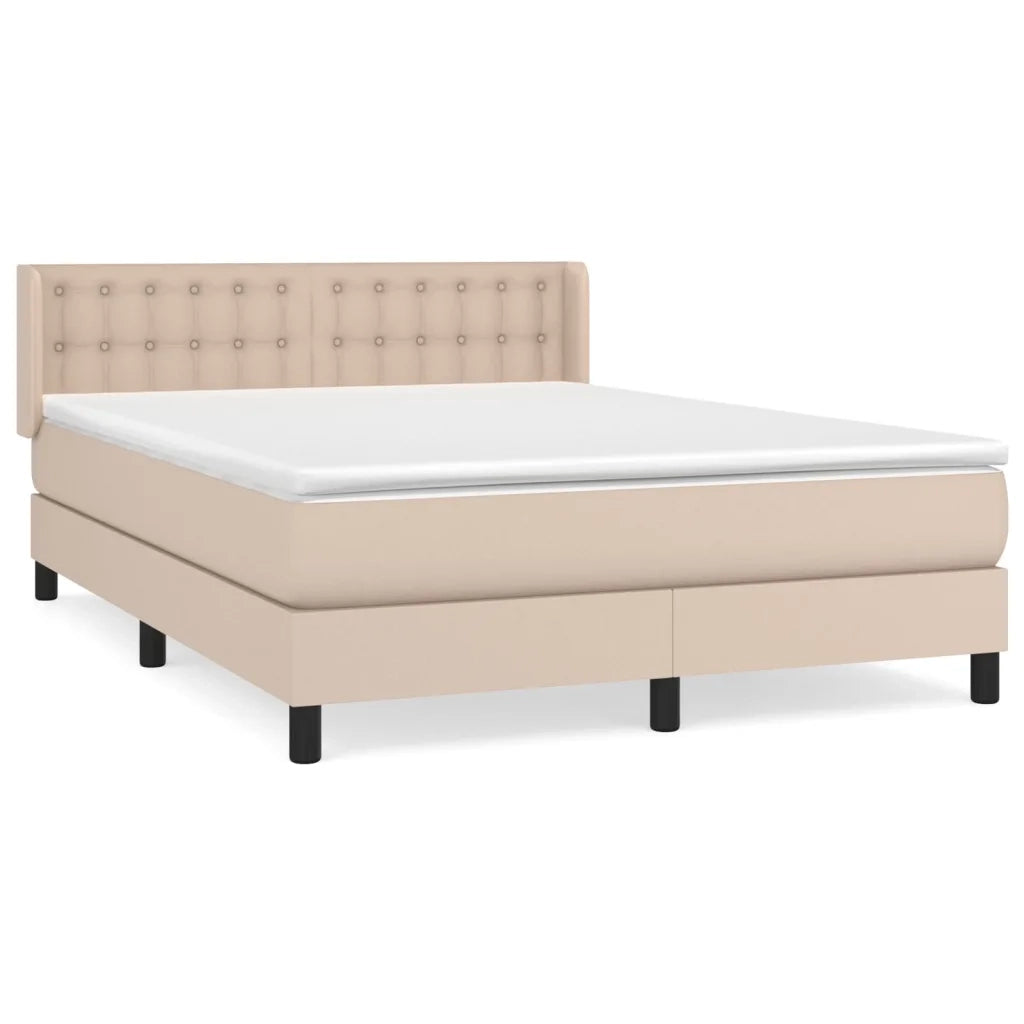 Giroletto a Molle con Materasso Cappuccino 140x200cm Similpelle 3130786