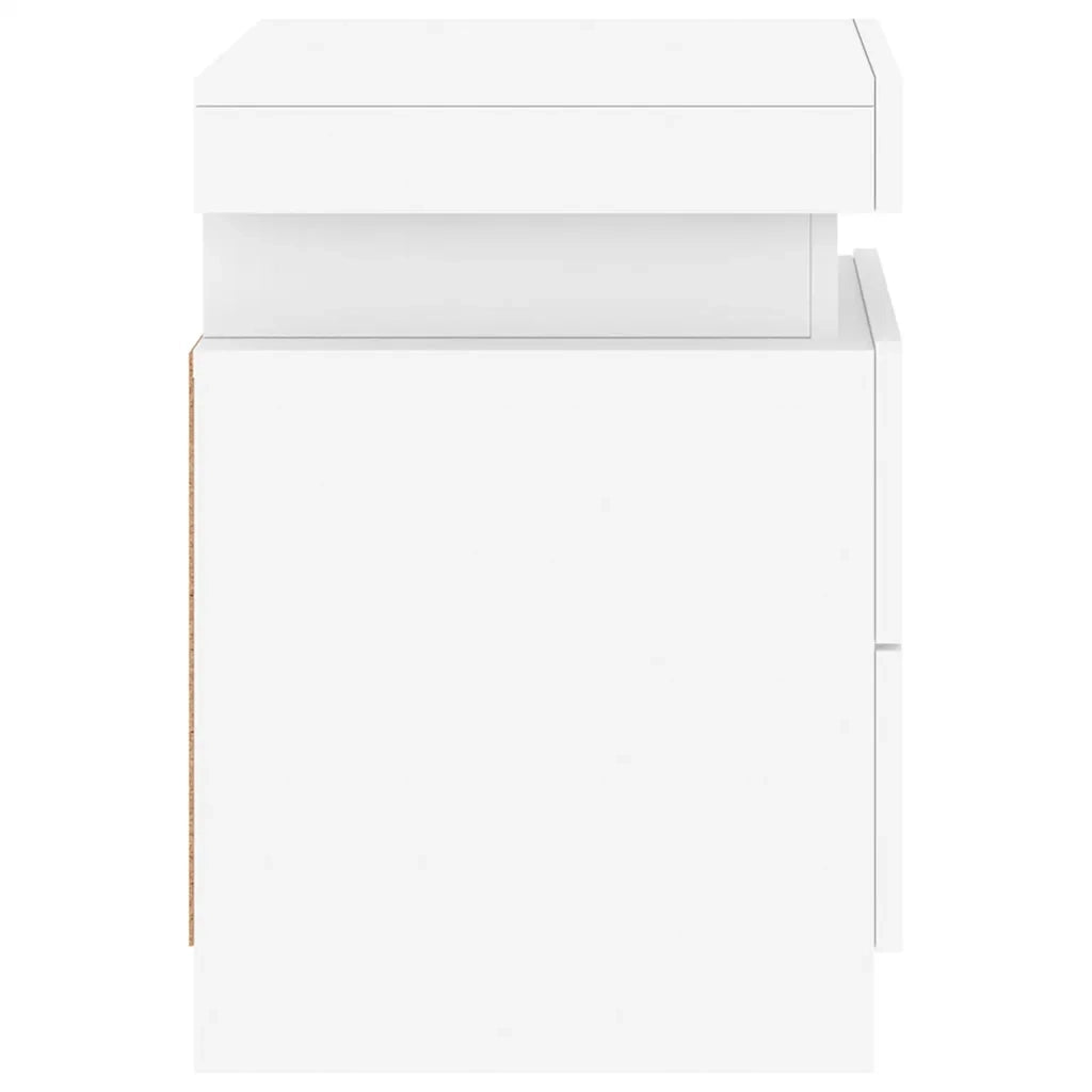 Comodino con Luci LED Bianco 35x39x55 cm 836749