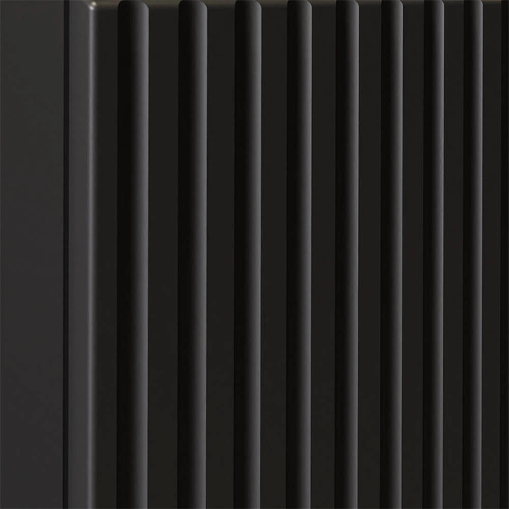Mobile Sottolavabo da Parete NEWPORT con 2 Cassetti e Armadietto 100 x 60 x 40 cm - Nero / Effetto Rovere [en.casa]