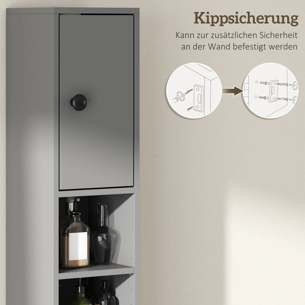 Armadietto Bagno con Cassetto e Ripiani ¨C Minimal ¨C Grigio 60x30x30