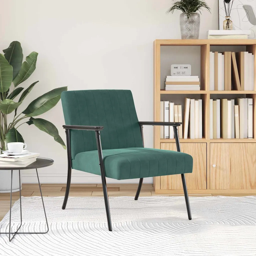 poltrona Verde Scuro 59 x 75 x 78 cm Velluto 42017681
