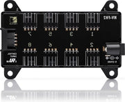 Ventilatore 8 canali per 5 V, 12 V e 24 V - potenza totale 60 W - alimentazione 55 mm con canale centrale opzionale - fissaggio a magnete o viti - colore nero