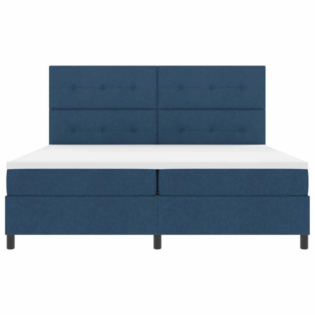 Letto a molle con materasso con led Blu 200 x 200 cm Tessuto 3342899