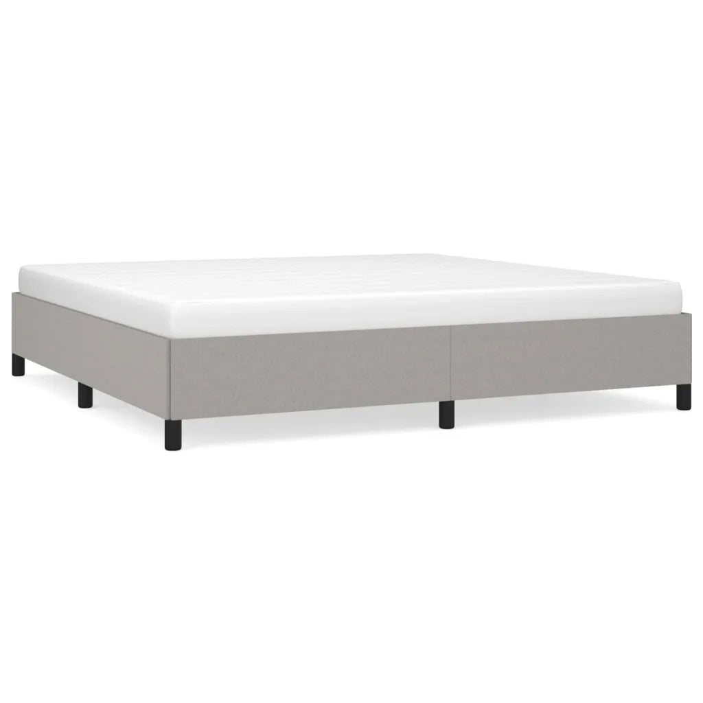 Giroletto senza Materasso Grigio Chiaro 200x200 cm Tessuto 347090