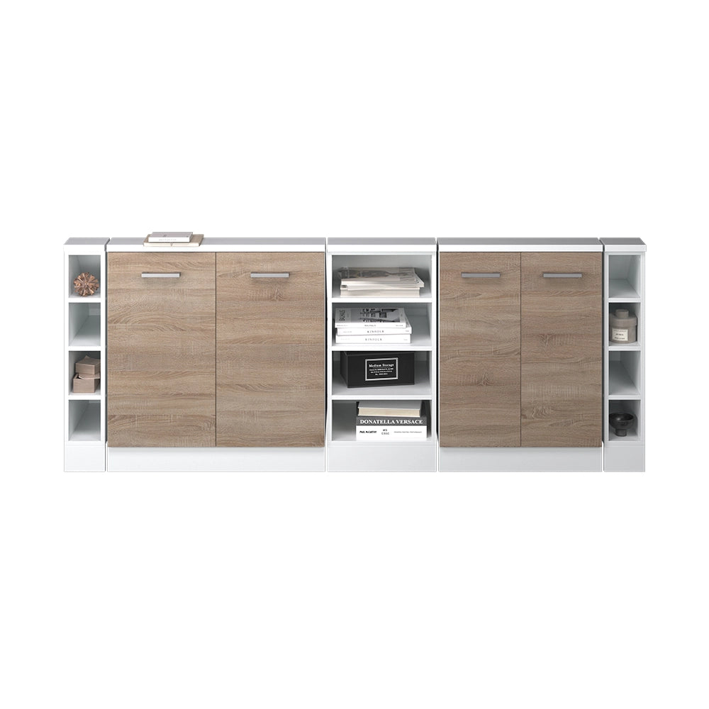 Set di mobili sottotetto Rion Sonoma/Bianco Set di 5 Vicco