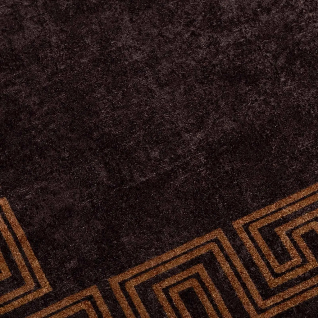 Runner Tappeto MARSA Nero 80 x 250 cm Poliestere e PVC 42023288