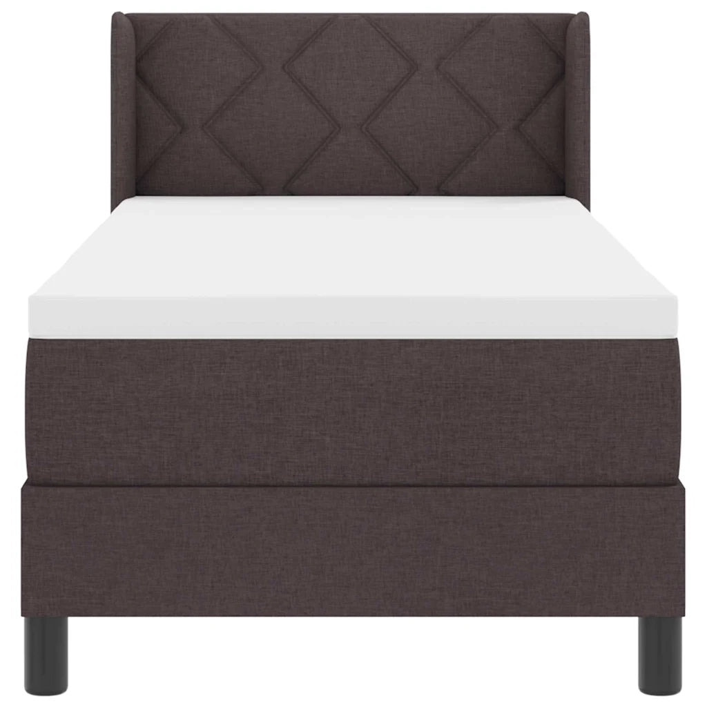 Letto a molle con cuscino Marrone Scuro 200 x 80 cm Tessuto 3341135