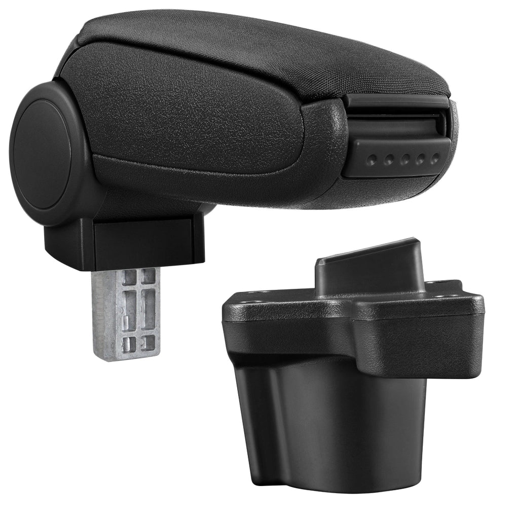 Bracciolo centrale per Mazda 2 (tipo DJ) con scomparto imbottito in tessuto nero 03_0000513