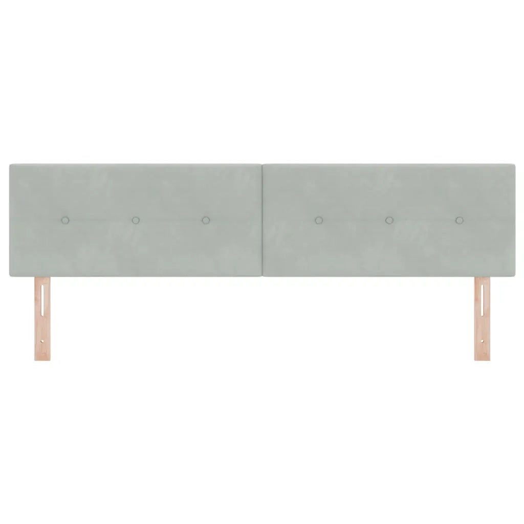 Testiera | Testata LED con strisce LED Grigio chiaro 180 cm Velluto