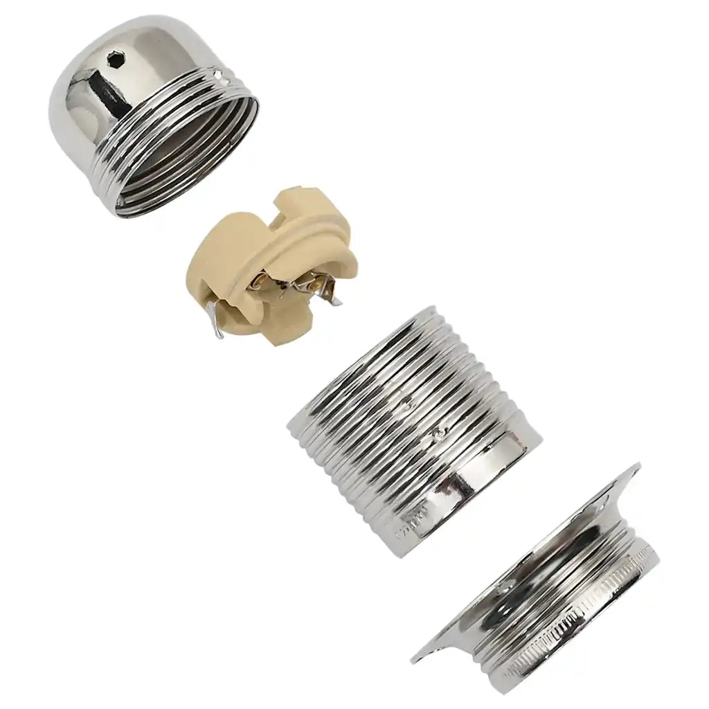 Portalampade 2 pz Nichel Satinato E27 4106522