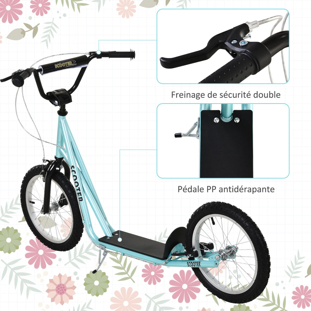 Pattinette per Bambini ¨C zephmum ¨C Blu, Acciaio, Pneus Grandi